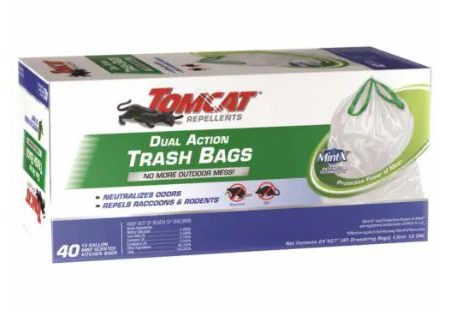 Tomcat 13 Gallon Rodent Repellent Trash Bag Drawstring 40 Count Fashion