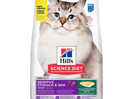 Hill s Science Diet Adult Sensitive Stomach & Skin Pollock & Barley Cat Food For Discount