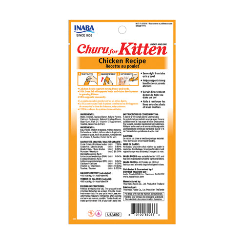 Inaba Churu For Kitten Chicken Recipe Cat Treat on Sale