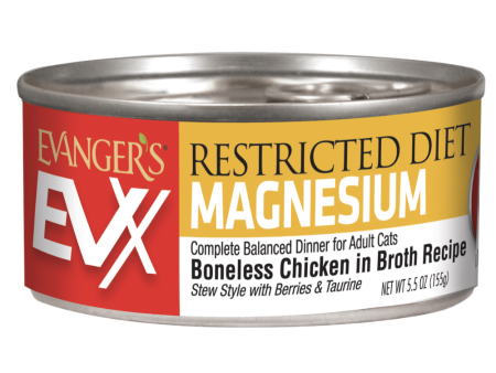 Evanger s EVX Restricted: Controlled Magnesium Diet Urinary Care Boneless Chicken in Broth Recipe Cat Food on Sale