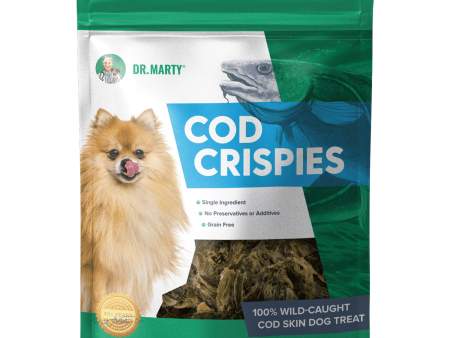 Dr. Marty Cod Crispies 100% Air-Dried Wild-Caught Cod Skin Treats For Cheap