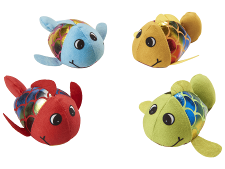 Ethical Pet SPOT Plush Jittery Fish Assorted Cat Toys Supply