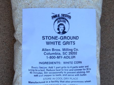 Adluh Stone Ground White Grits - ten 2 pound bags Online