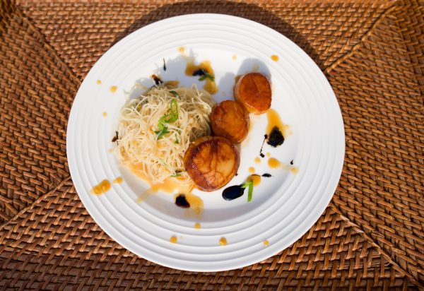 Seared Sea Scallops with Miso Rice Noodles Cheap