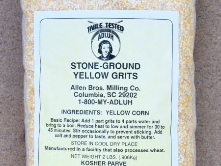 Adluh Stone Ground Yellow Grits - 2 pound bag Online