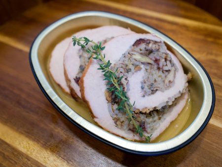 Stuffed Pork Loin With Wild Rice, Craisins and Walnuts Supply