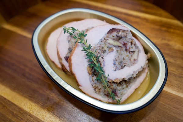 Stuffed Pork Loin With Wild Rice, Craisins and Walnuts Supply