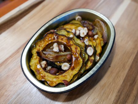 Acorn Squash with Maple Cider Reduction and Hazlenuts on Sale