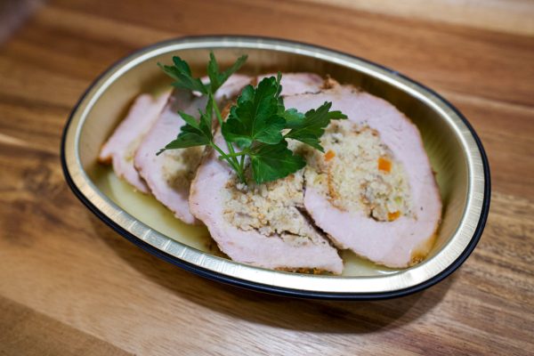 Pork Loin Stuffed with Cornbread Dressing Discount