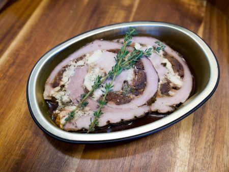 Stuffed Pork Loin with Bourbon-soaked Figs, Gorgonzola Sale