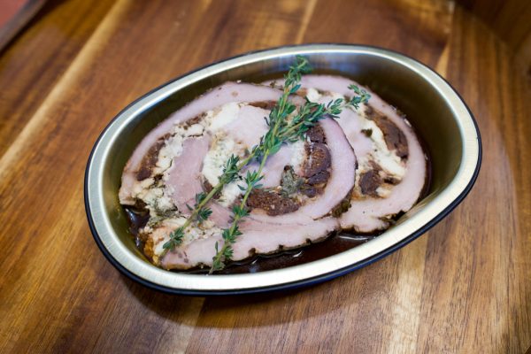 Stuffed Pork Loin with Bourbon-soaked Figs, Gorgonzola Sale