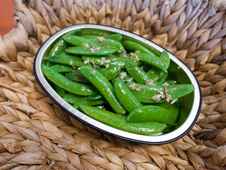 Sauteed Sugar Snap Peas with Olive Oil, Salt and Pepper Online now