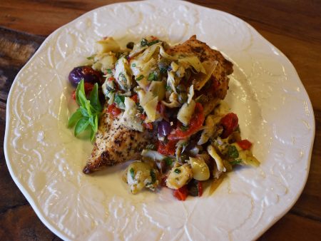 Seared Chicken with Artichoke Salsa Sale