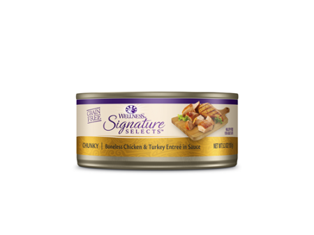 Wellness Signature Select Chunky Turkey & White Meat Chicken Entree in Sauce Canned Cat Food Discount