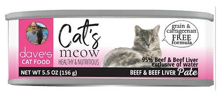 Dave s Cat’s Meow 95% Beef & Beef Liver Canned Cat Food on Sale