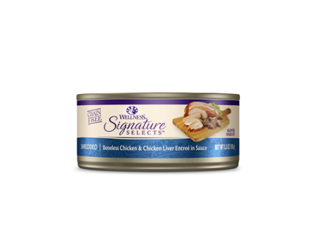 Wellness Signature Select Shredded White Meat Chicken with Chicken Liver Entree in Sauce Canned Cat Food Sale