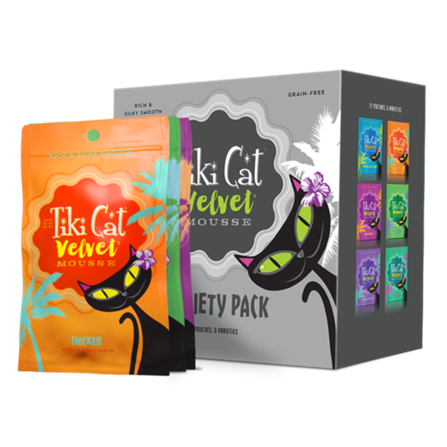 Tiki Cat Velvet Mousse Variety Pack Pouch Cat Food Supply