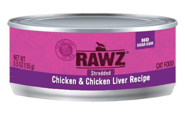 RAWZ Shredded Chicken & Chicken Liver Cat Food Supply