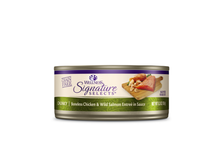 Wellness Signature Select Chunky White Meat Chicken & Wild Salmon Entree in Sauce Canned Cat Food Cheap