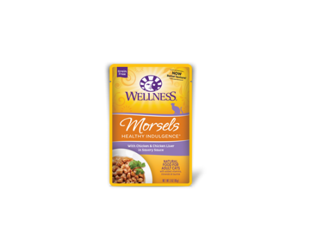 Wellness Healthy Indulgence Chicken and Chicken Liver Pouch Cat Food Supply