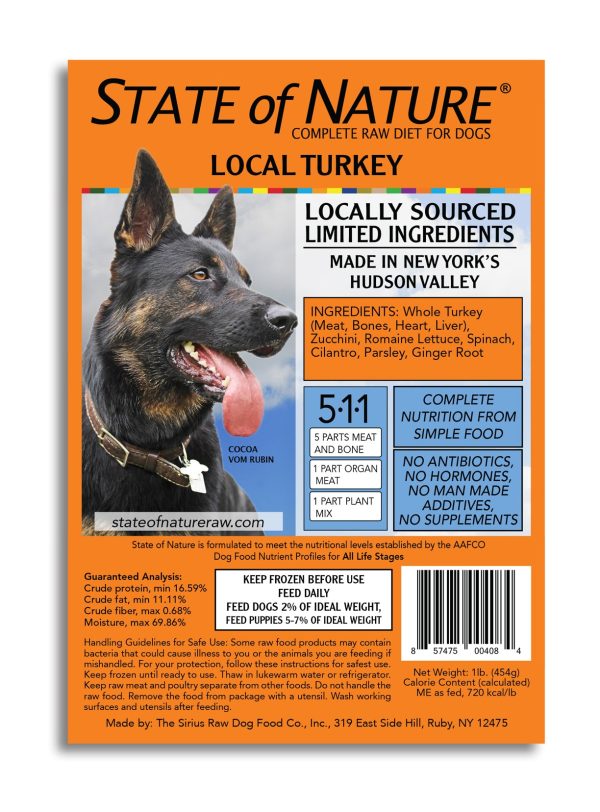 State of Nature Frozen Raw Turkey for Dogs Discount