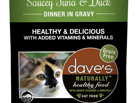 Dave’s Naturally Healthy Cat Food Pouch – Saucey Tuna & Duck Dinner in Gravy Online